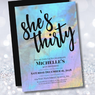Stilvolles Elegant Moderne 30. Geburtstag Einladung