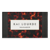 Stilvolles Elegant Tortoiseshell Namenschild (Vorderseite)