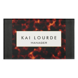 Stilvolles Elegant Tortoiseshell Namenschild