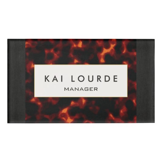 Stilvolles Elegant Tortoiseshell Namenschild (Vorderseite)