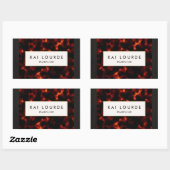 Stilvolles Elegant Tortoiseshell Rechteckiger Aufkleber (Blatt)