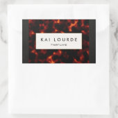 Stilvolles Elegant Tortoiseshell Rechteckiger Aufkleber (Tasche)