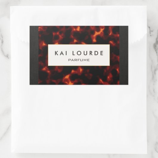 Stilvolles Elegant Tortoiseshell Rechteckiger Aufkleber (Tasche)