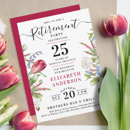 Stilvolles Elegant Wild Blume Ruhestand Party Einladung