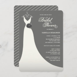 Stilvolles elegantes Hochzeits-KleiderBrautparty Einladung