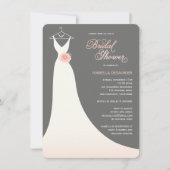 Stilvolles elegantes Hochzeitsgottrosa Brautparty Einladung (Vorderseite)