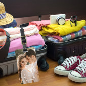 Stilvolles elegantes Hochzeitsstil-Foto Gepäckanhänger