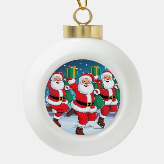 Stilvolles Elegantes Modernes Einfaches Retro Vint Keramik Kugel-Ornament (Vorderseite)