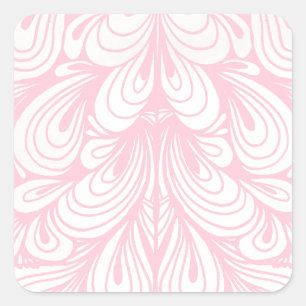 Stilvolles elegantes Rosa-Muster Quadratischer Aufkleber