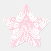 Stilvolles elegantes, rosa Muster Stern-Aufkleber (Vorderseite)