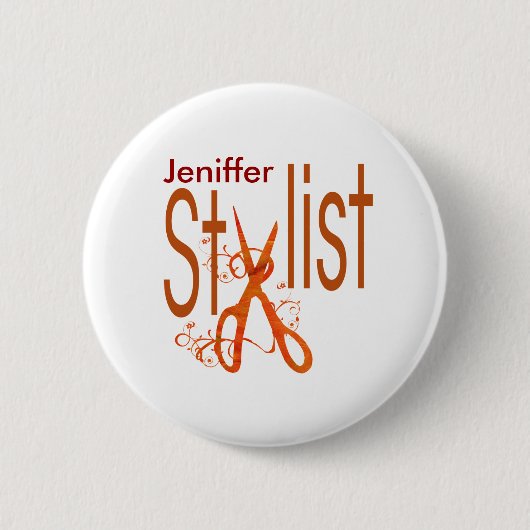 Stilvolles elegantes Stylist-Design Button (Vorderseite)