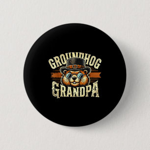 Stilvolles Erdhörnchen-Opa-Hut-Design für Familien Button