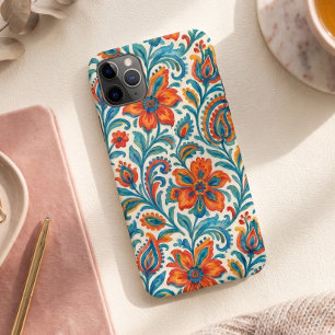 Stilvolles ethnisches, farbenfrohes Paisley-Blumen Case-Mate iPhone Hülle