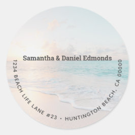 Stilvolles Etikett für die Rücksendeadresse am Str Runder Aufkleber