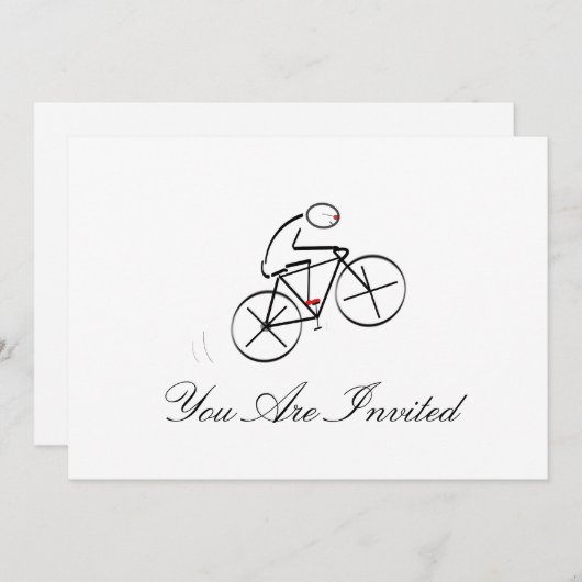 Stilvolles Fahrraddesign Einladung (Vorne/Hinten)