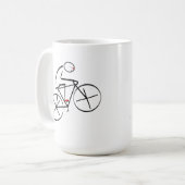 Stilvolles Fahrraddesign Kaffeetasse (Vorderseite Links)