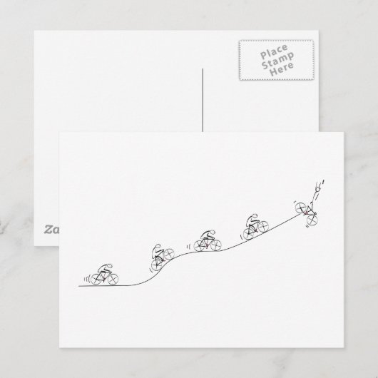 Stilvolles Fahrraddesign Postkarte (Vorne/Hinten)