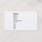 Stilvolles Fahrraddesign Visitenkarte (Rückseite)