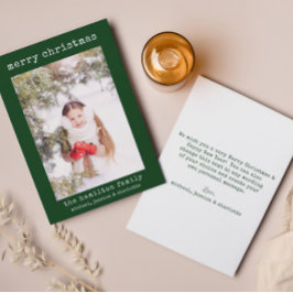 Stilvolles Family Foto Minimalistische Weihnachtsk Dankeskarte