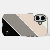 Stilvolles Farbblockmuster mit Monogramm Case-Mate iPhone Hülle (Rückseite (Horizontal))