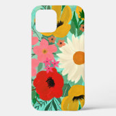 Stilvolles farbenfrohes Blumendesign Case-Mate iPhone Hülle (Rückseite)