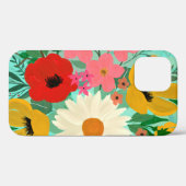 Stilvolles farbenfrohes Blumendesign Case-Mate iPhone Hülle (Rückseite (Horizontal))