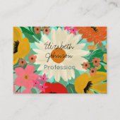 Stilvolles farbenfrohes Blumendesign Visitenkarte (Vorderseite)