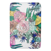 Stilvolles farbenfrohes, florales Muster Badematte (Vorderseite Vertikal)