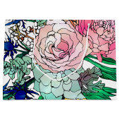 Stilvolles farbenfrohes, florales Muster Große Geschenktüte (Vorderseite)