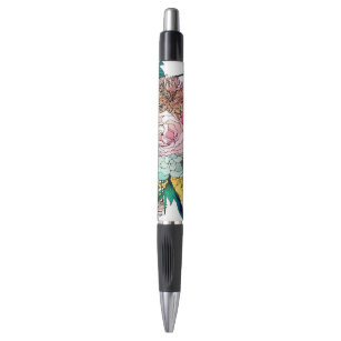 Stilvolles farbenfrohes, florales Muster Kugelschreiber