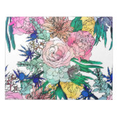 Stilvolles farbenfrohes, florales Muster Notizblock (Vorderseite)