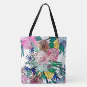 Stilvolles farbenfrohes, florales Muster Tasche (Vorderseite)