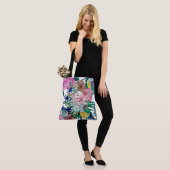 Stilvolles farbenfrohes, florales Muster Tasche (Am Model)