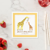 Stilvolles farbenfrohes Giraffe Calf Baby Shower P Serviette (Beispiel)