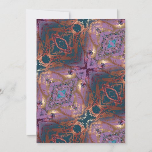 Stilvolles farbenfrohes Jubiläum Einladung (Rückseite)