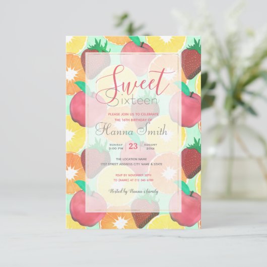 Stilvolles, farbenfrohes Sommerkleid Design Einladung (Stehend Vorderseite)