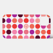 Stilvolles, farbenfrohes Tupfenmuster-Monogramm Case-Mate iPhone Hülle (Rückseite (Horizontal))