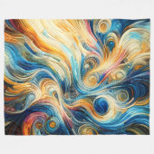 Stilvolles, farbiges Abstraktes Design Fleecedecke (Vorderseite (Horizontal))