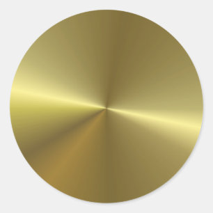 Stilvolles Faux-Gold-Metall-Optik Leeres Template Runder Aufkleber