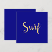 Stilvolles festliches SURF-Script königsblauer Hin (Vorne/Hinten)