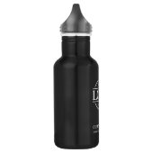 Stilvolles Firmenlogo für Black Corporate Company Edelstahlflasche (Links)