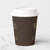 Stilvolles Firmenlogo von Brown Corporate Company Pappbecher (Links)