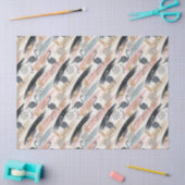 Stilvolles Flamingo- und Brushstroke-Muster Seidenpapier (Basteln)