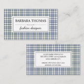 Stilvolles Flannel-Muster Visitenkarte (Vorne/Hinten)