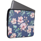 Stilvolles Floral Blue Laptopschutzhülle (Vorne Rechts)