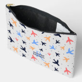 Stilvolles Flugzeug Flight Pattern Personalisiert Zubehörtasche (Offen)