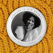 Stilvolles Forever in unserem Hearts Memorial Foto Button