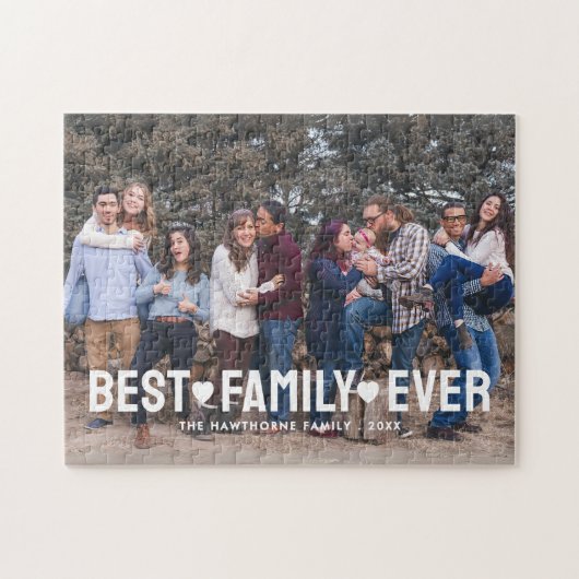 Stilvolles Foto Beste Familie je Puzzle (Horizontal)