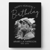 Stilvolles Foto Birthday Memorial Fotoplatte (Vorderseite)