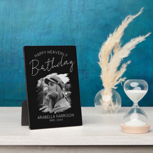 Stilvolles Foto Birthday Memorial Fotoplatte (Seite)